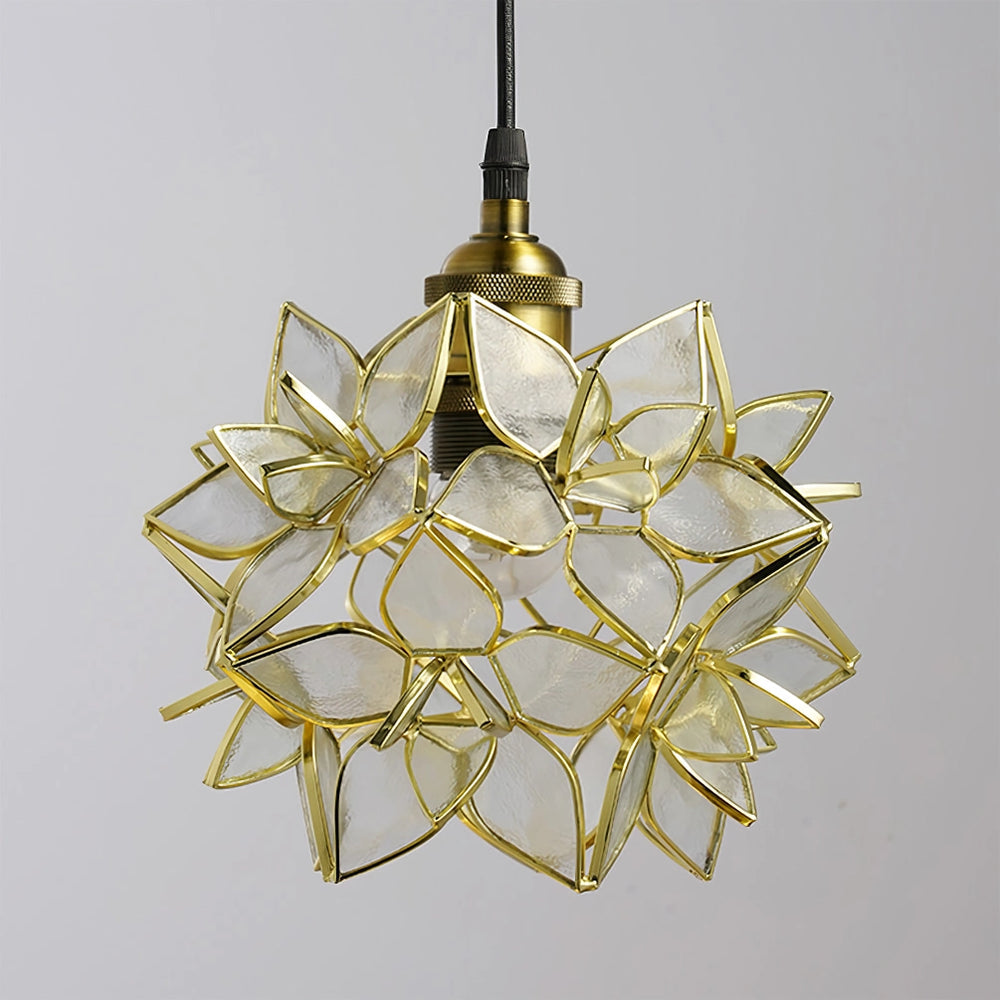 Suspension Capiz en Coquillage - Élégante Lampe en Métal et Verre pour Salon et Salle à Manger