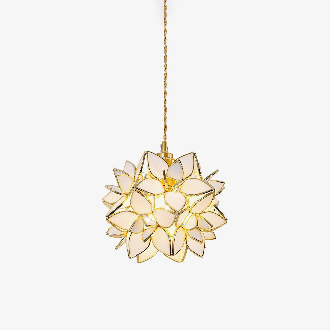 Suspension Capiz en Coquillage - Élégante Lampe en Métal et Verre pour Salon et Salle à Manger