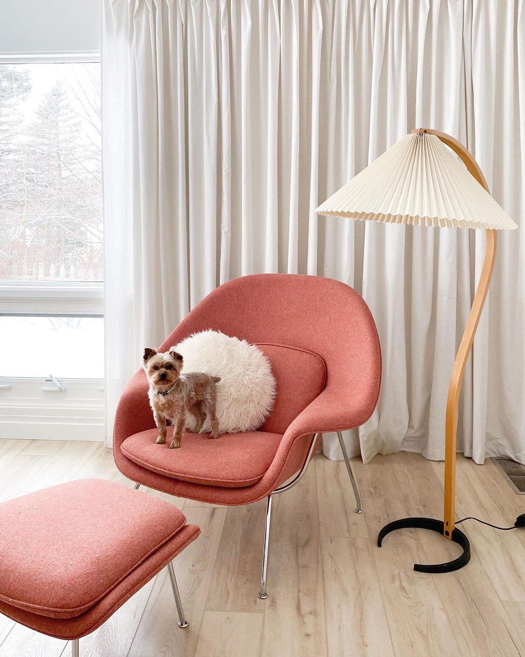 Lampe sur Pied Caprani – Design Scandinave 70’s avec Base en Bois et Métal