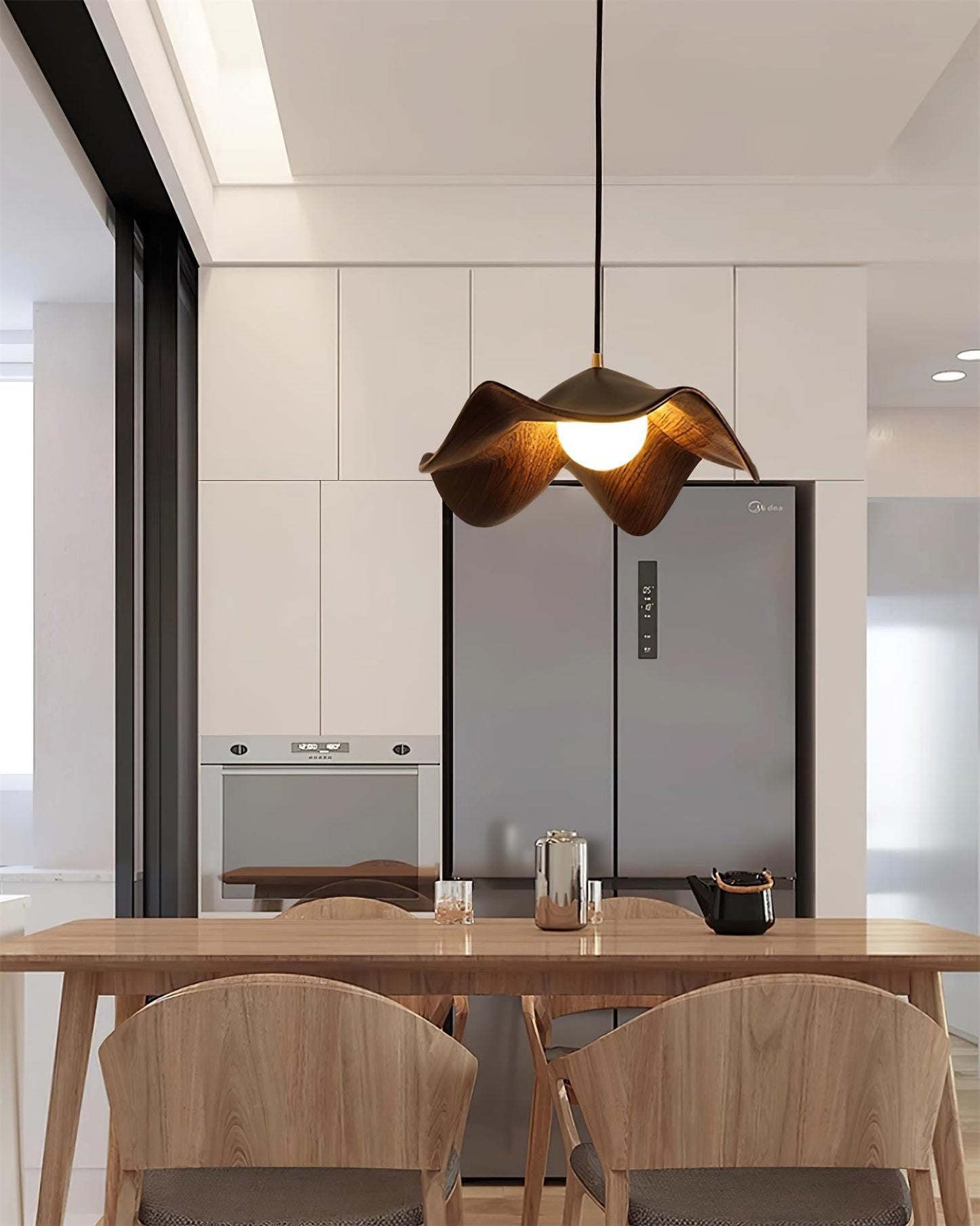 Suspension Casia Unique – Design Lotus avec Finition en Métal et Résine