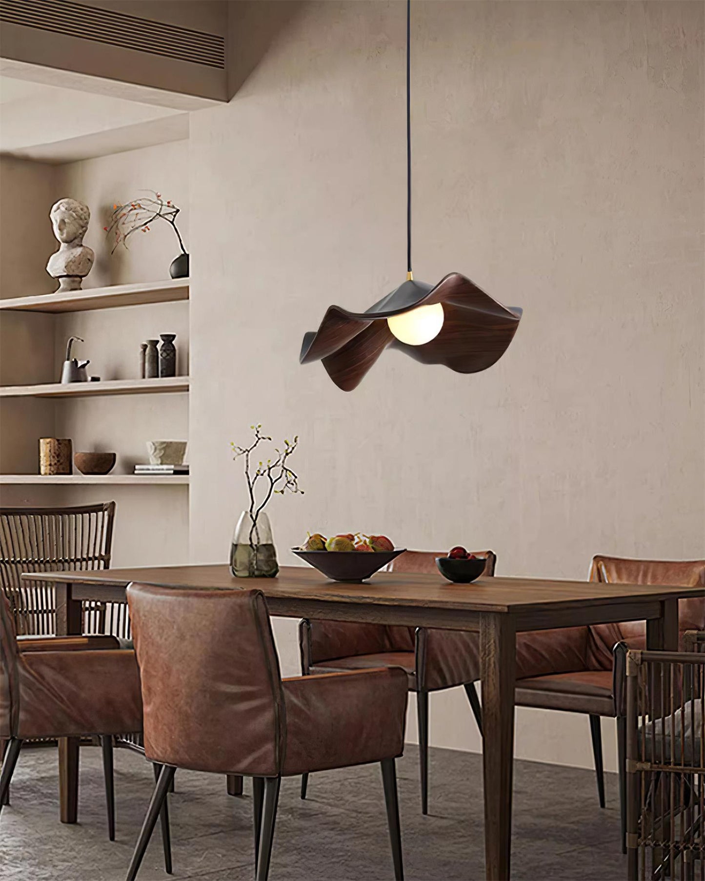 Suspension Casia Unique – Design Lotus avec Finition en Métal et Résine