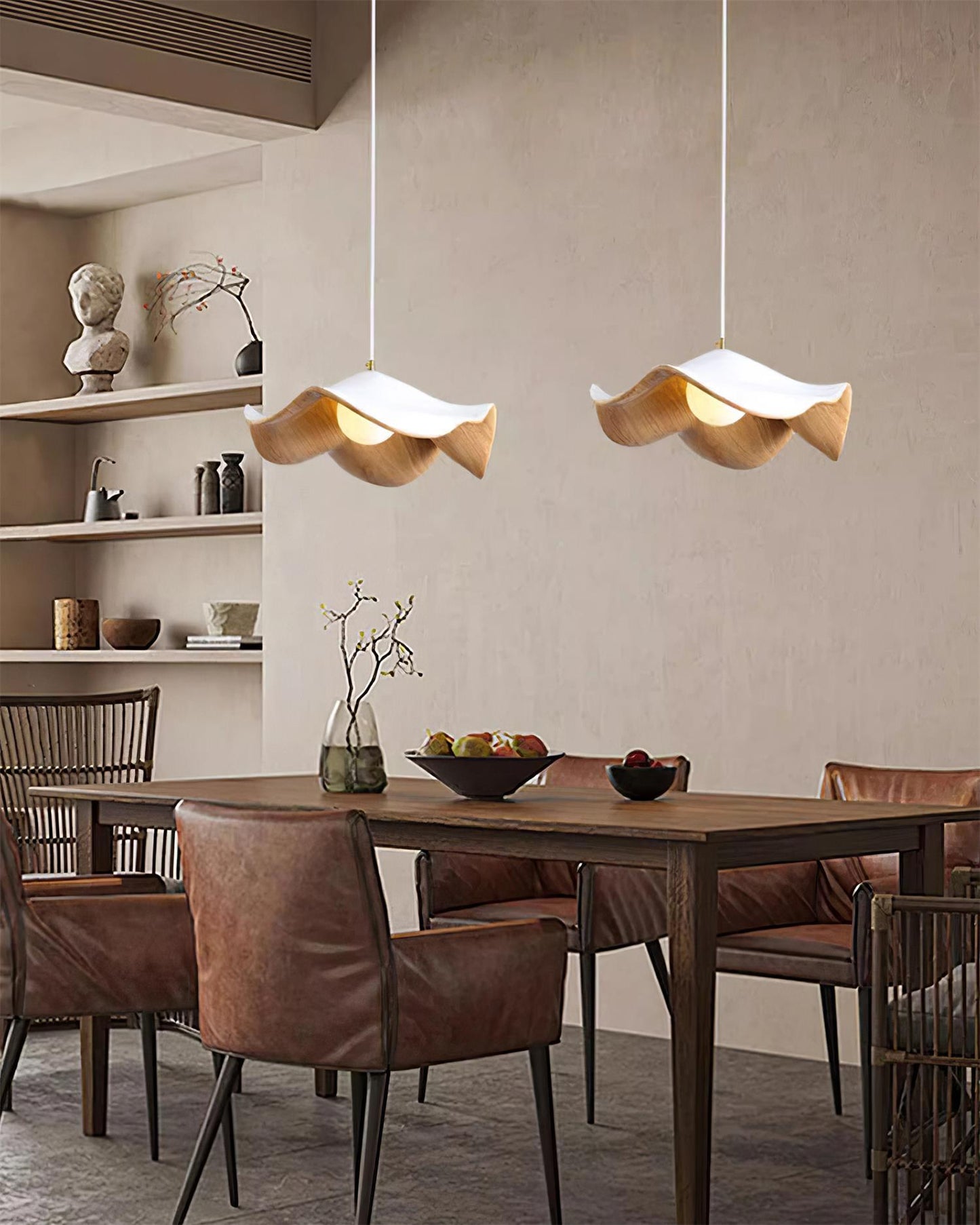 Suspension Casia Unique – Design Lotus avec Finition en Métal et Résine