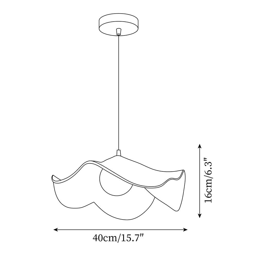 Suspension Casia Unique – Design Lotus avec Finition en Métal et Résine