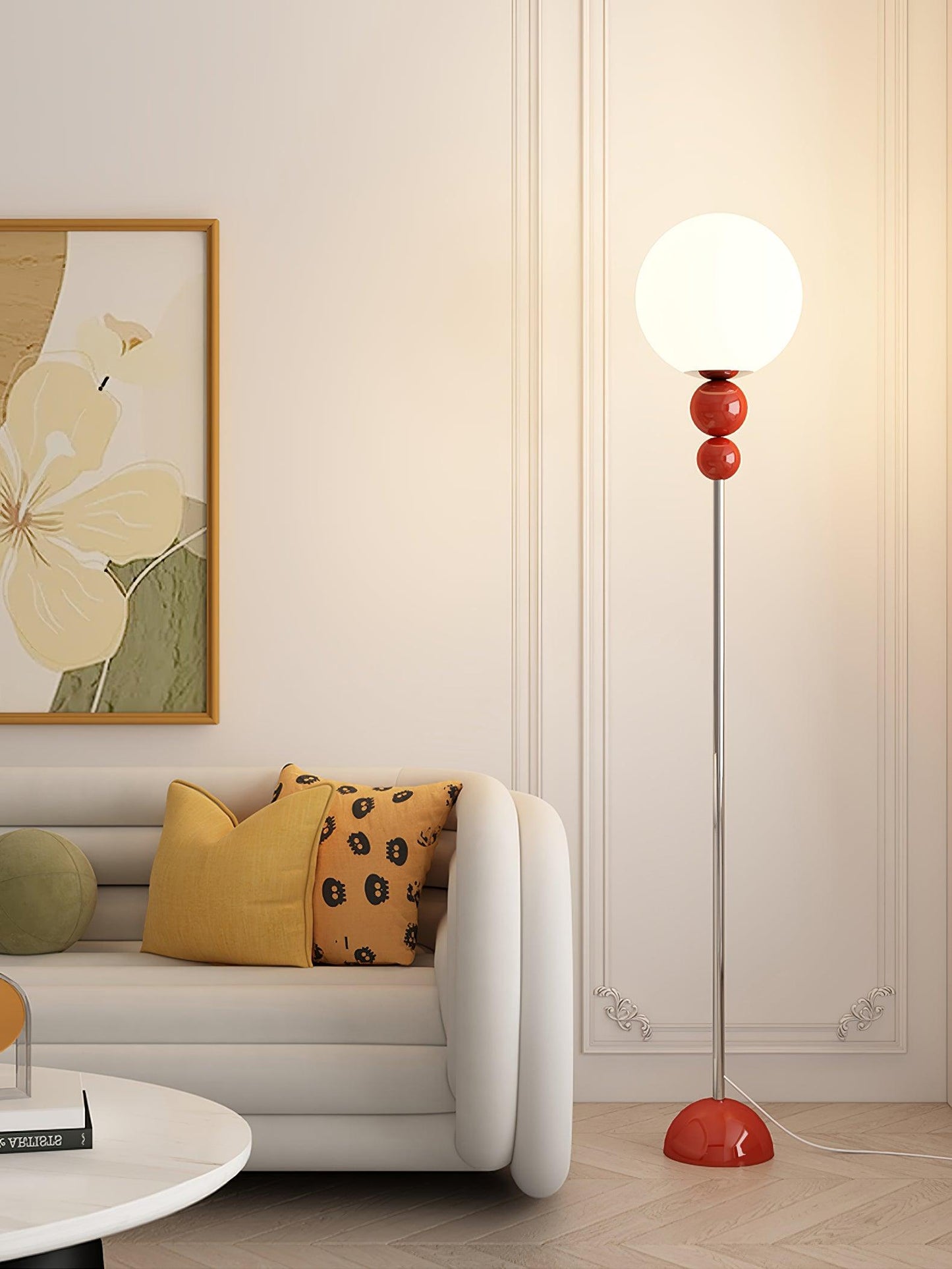 Lampe sur Pied Design Moderne en Métal et Verre - Éclairage Élégant pour Votre Intérieur