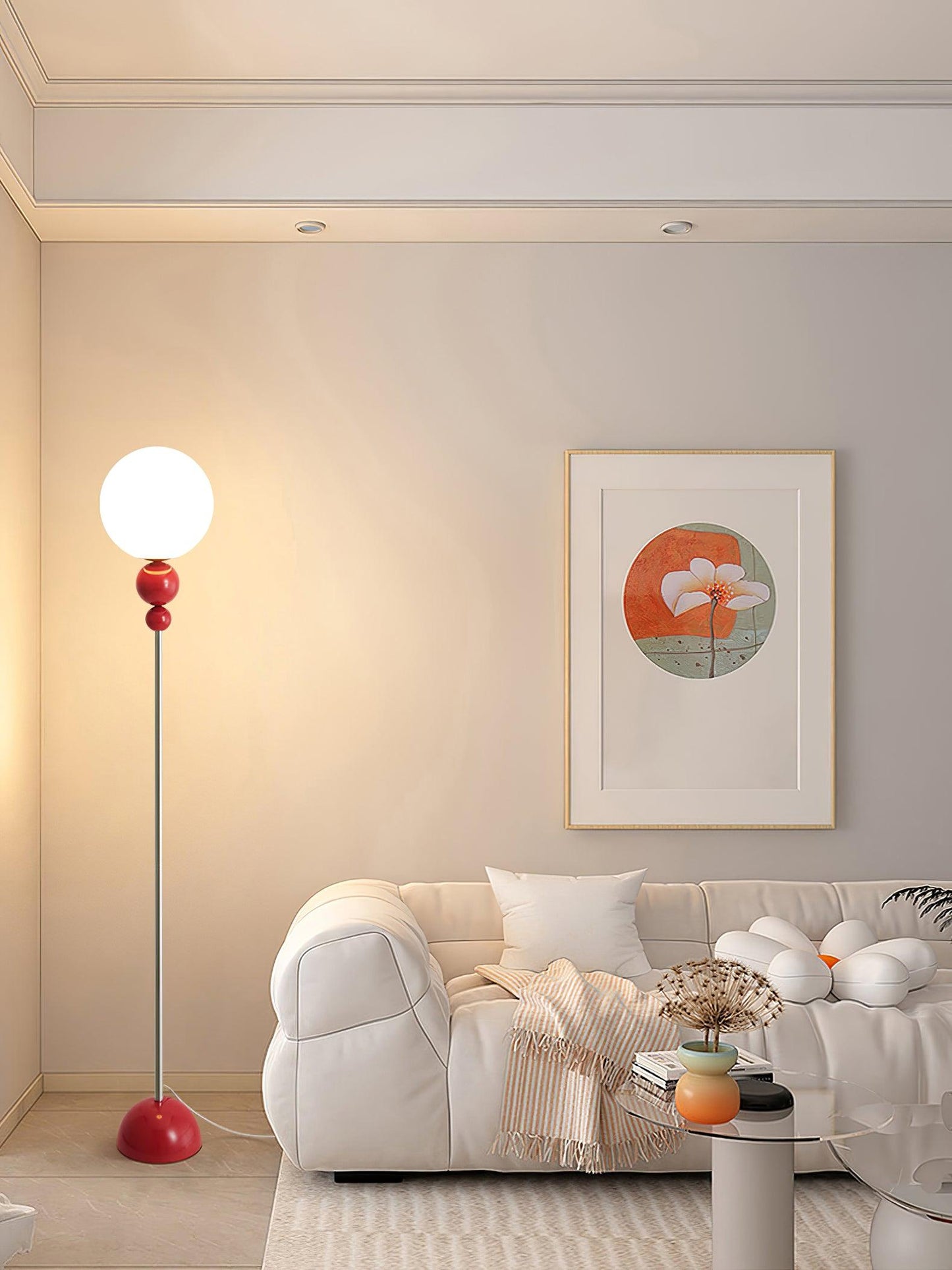Lampe sur Pied Design Moderne en Métal et Verre - Éclairage Élégant pour Votre Intérieur