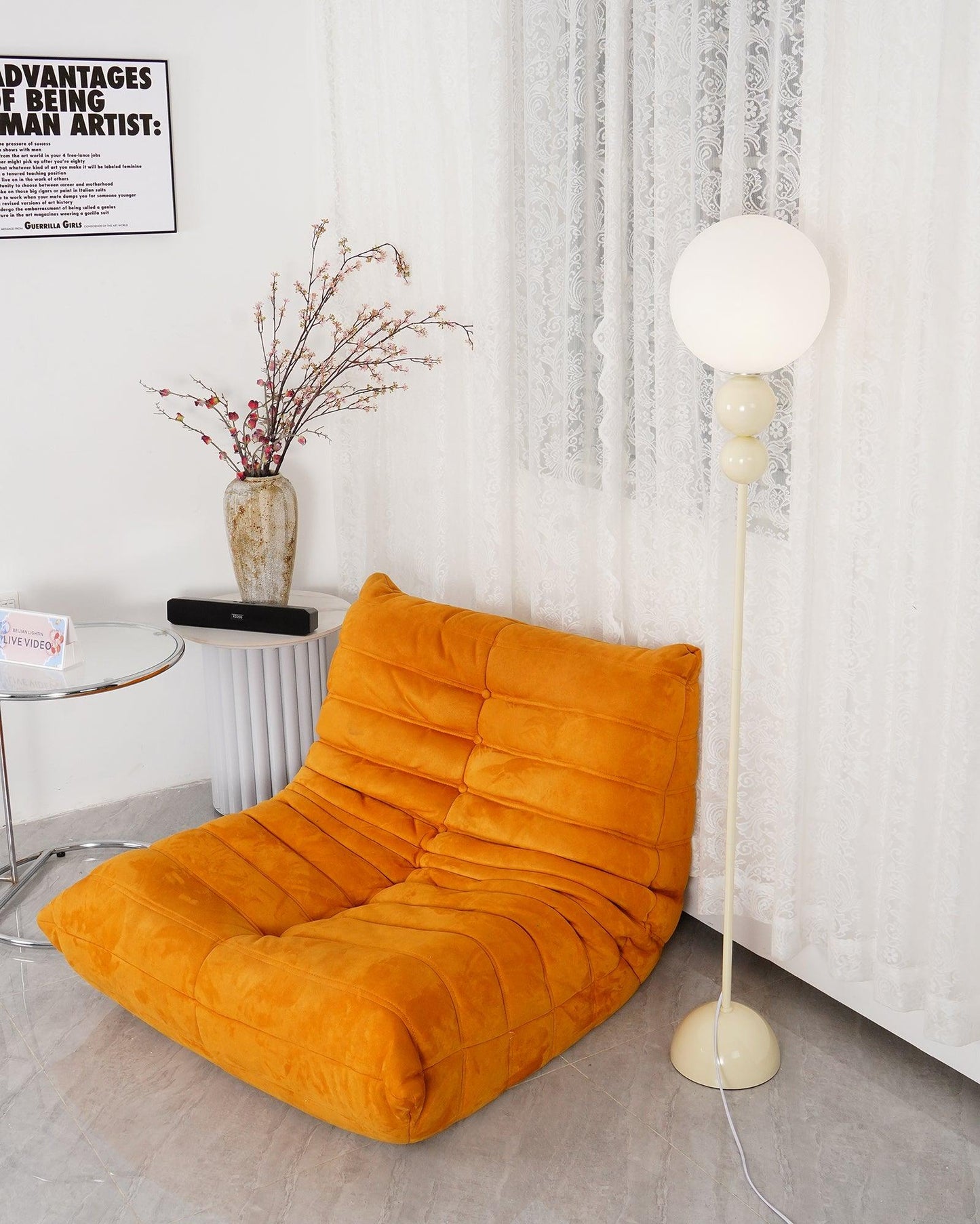 Lampe sur Pied Design Moderne en Métal et Verre - Éclairage Élégant pour Votre Intérieur