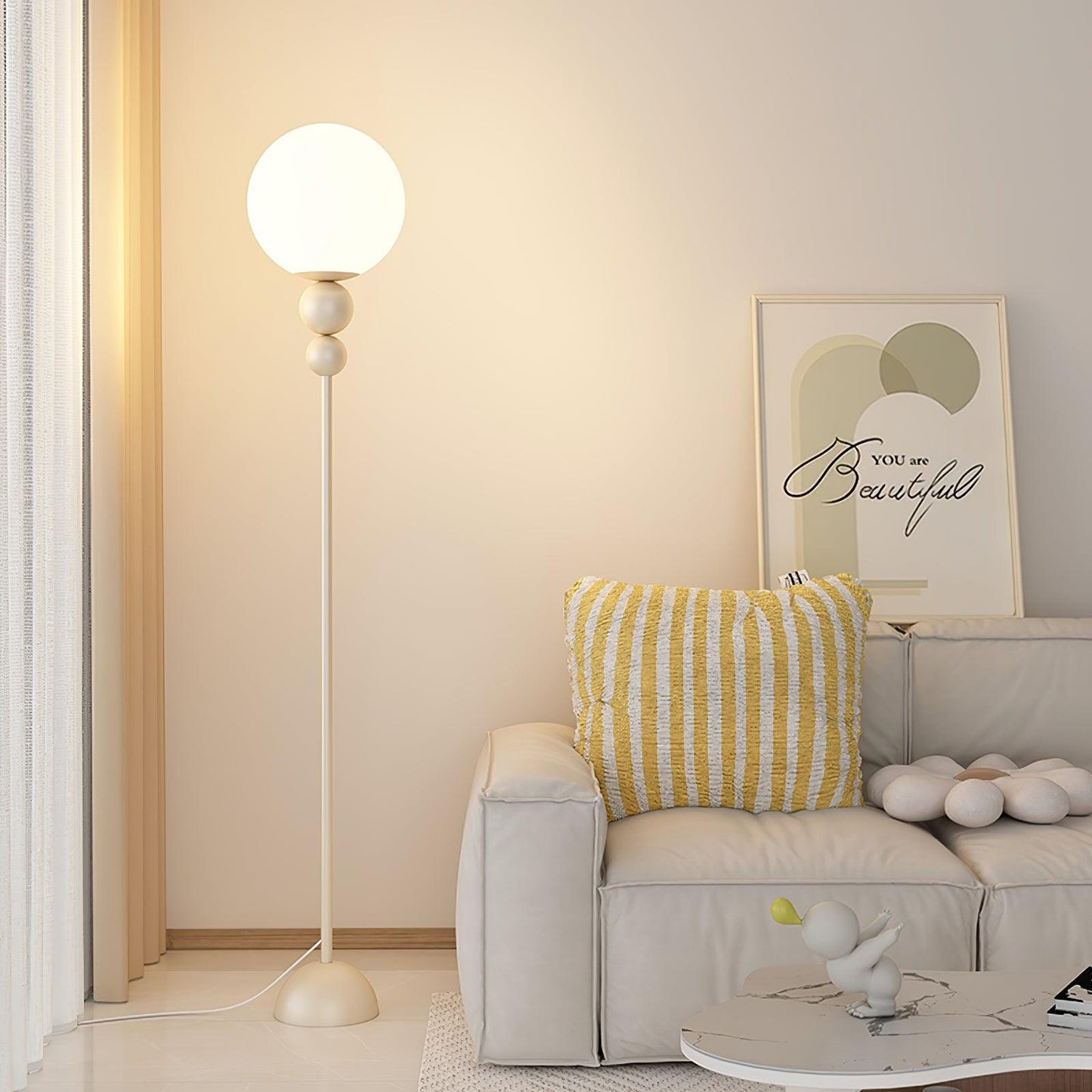 Lampe sur Pied Design Moderne en Métal et Verre - Éclairage Élégant pour Votre Intérieur