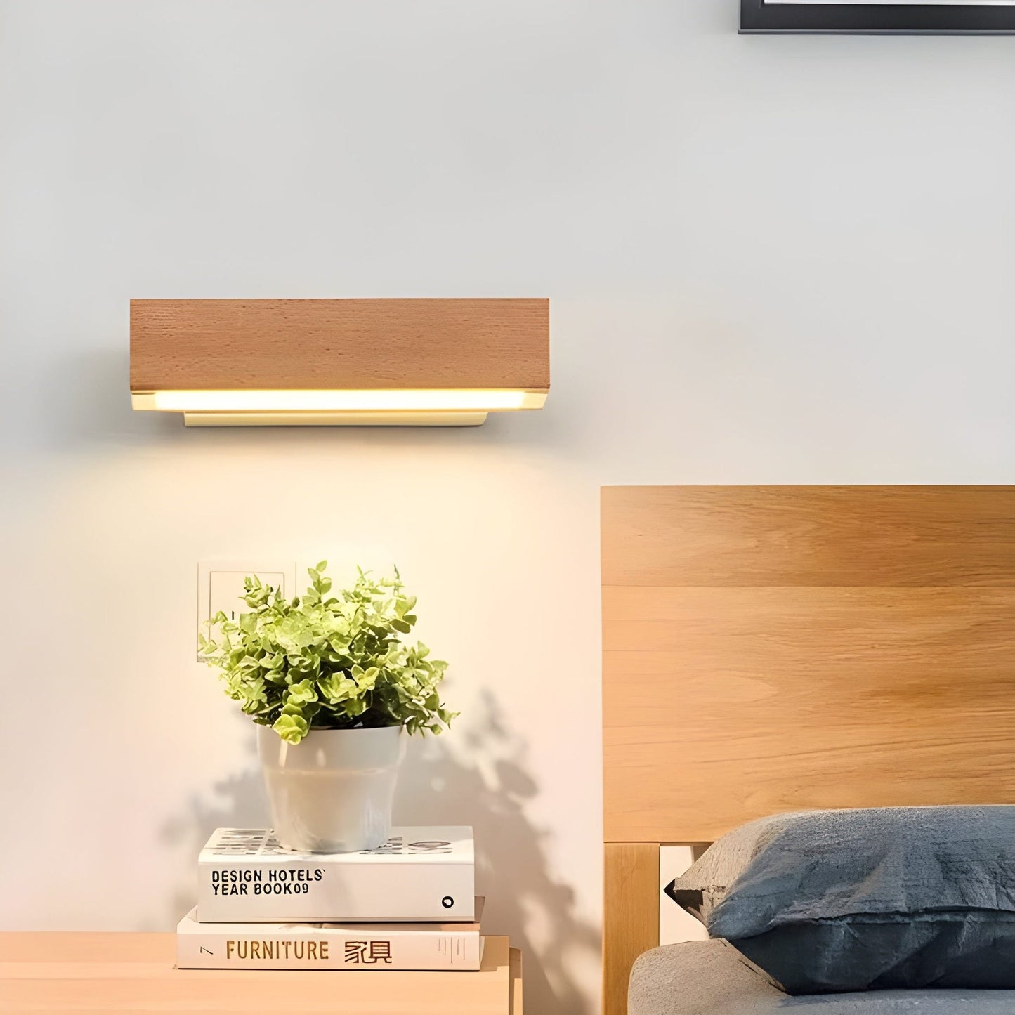 NordLume - Applique Murale en Bois Minimaliste