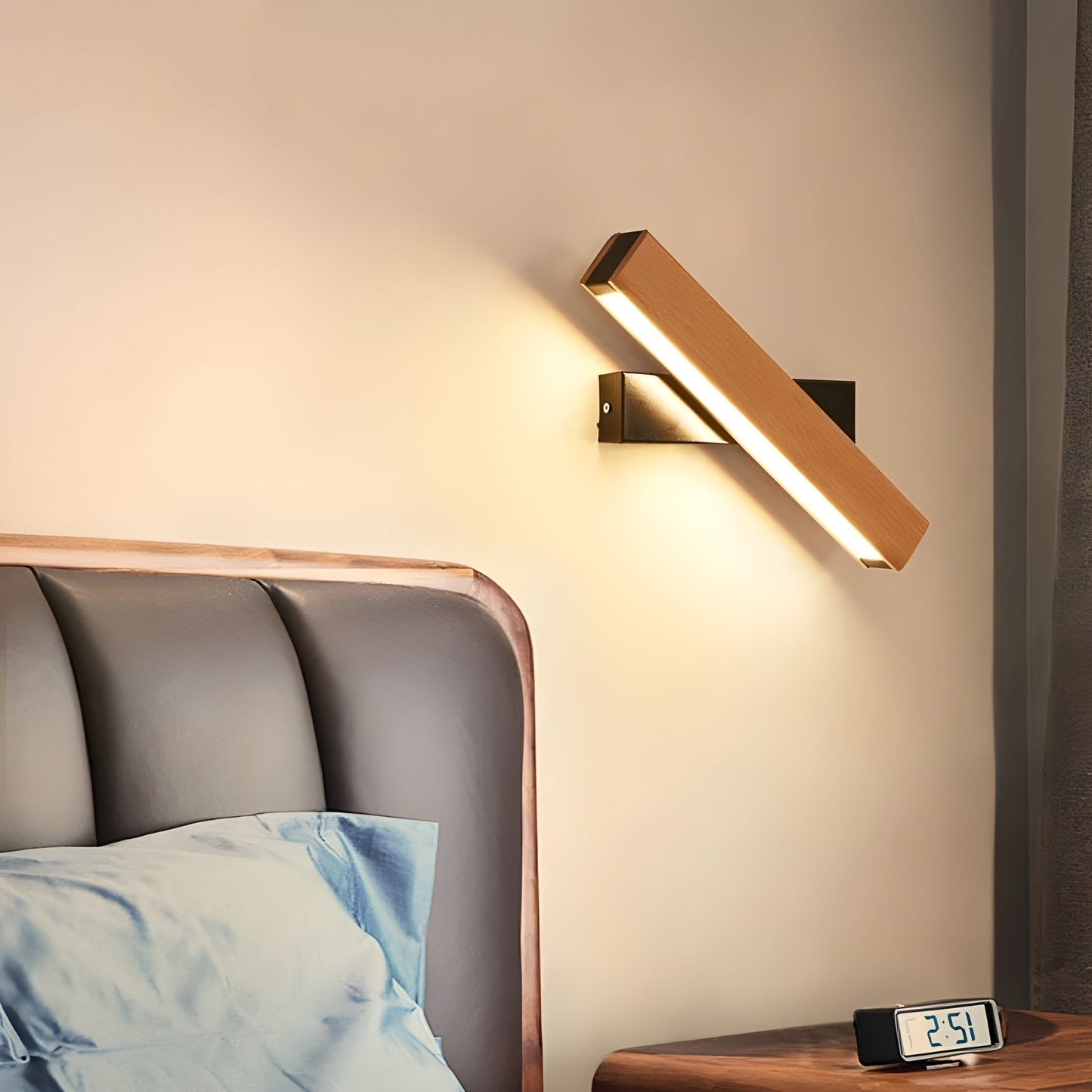NordLume - Applique Murale en Bois Minimaliste
