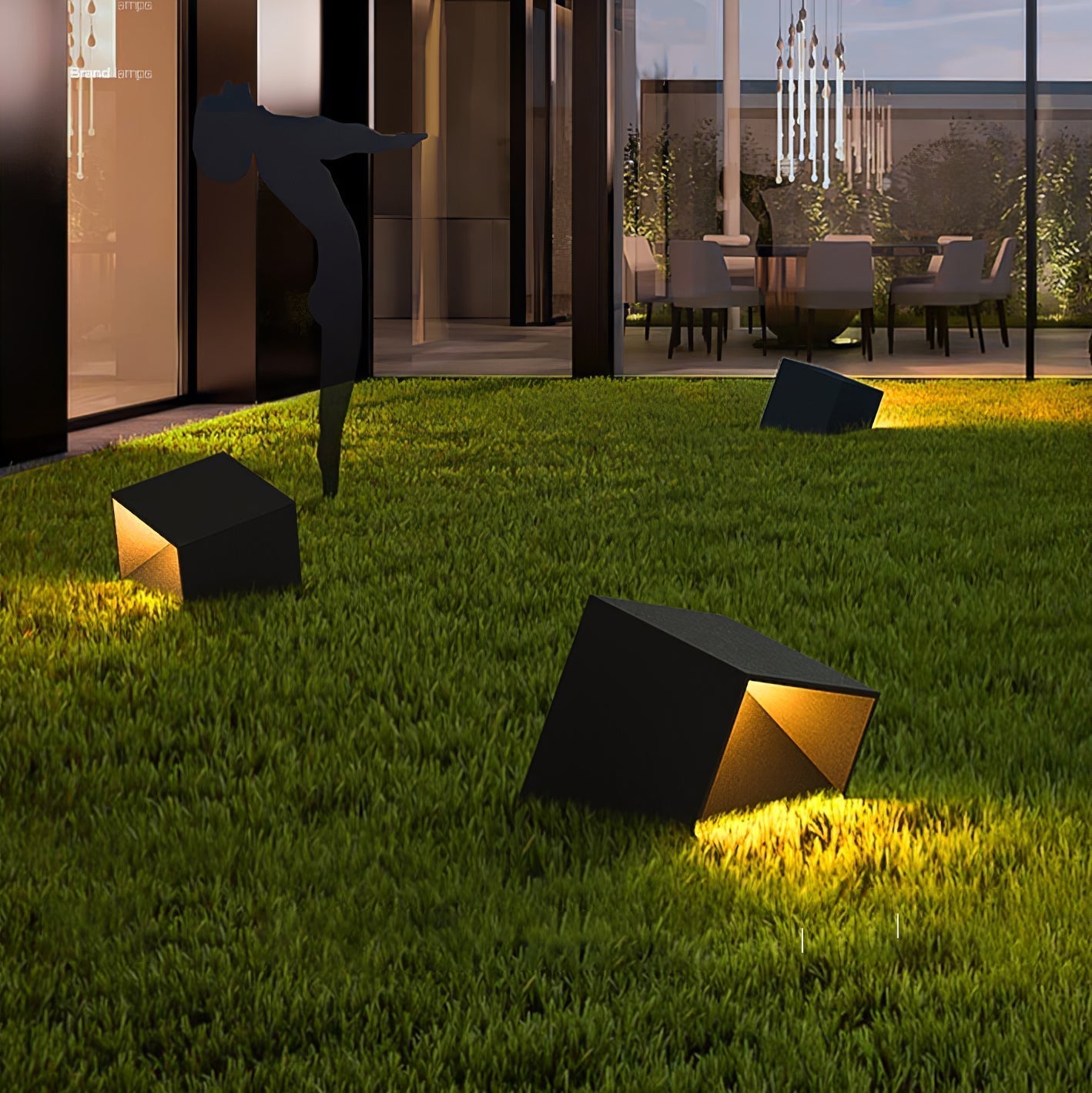Lampe Solaire Extérieure Cube Garden - Éclairage LED Compact et Résistant pour Votre Jardin