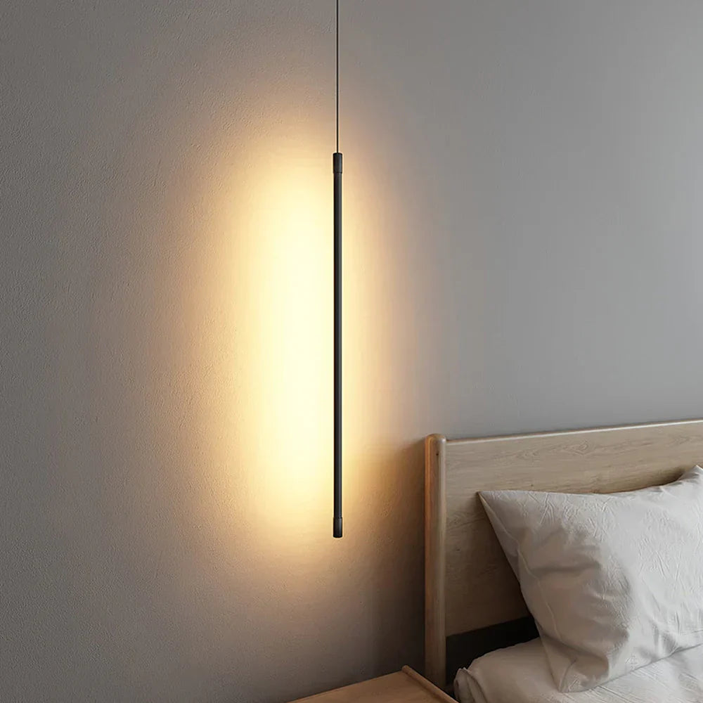 Suspension LED Longue Minimaliste en Aluminium – Lampe Moderne et Élégante