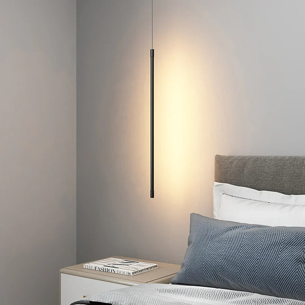 Suspension LED Longue Minimaliste en Aluminium – Lampe Moderne et Élégante