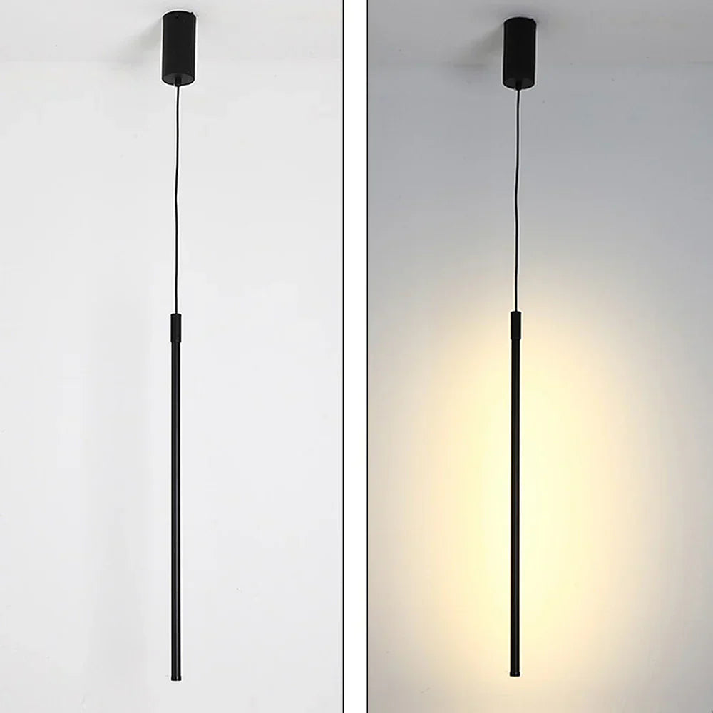 Suspension LED Longue Minimaliste en Aluminium – Lampe Moderne et Élégante