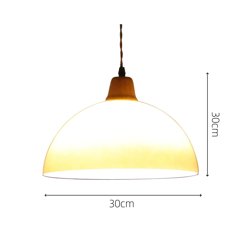 Lampe Pendante Ferme en Verre Ambre - Design Vintage Rustique