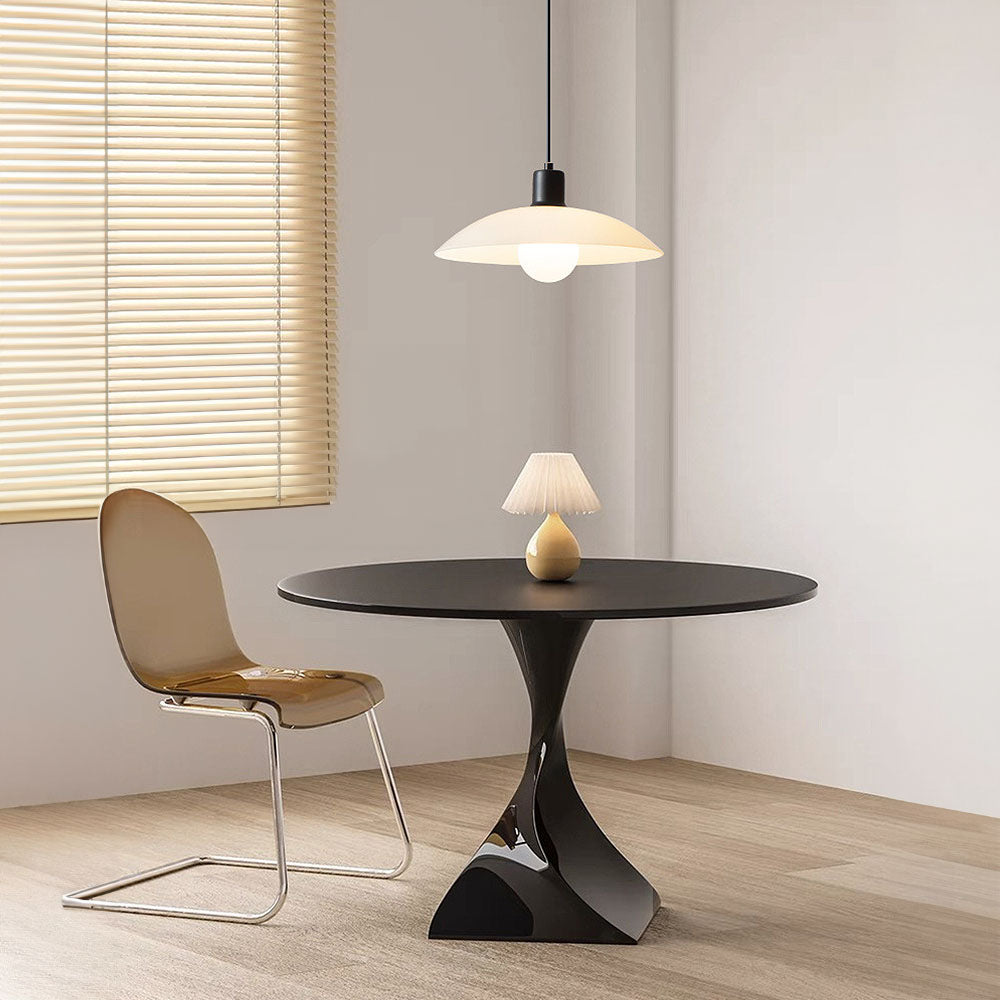 Suspension Minimaliste en Verre Blanc – Lampe Moderne à Design Épuré