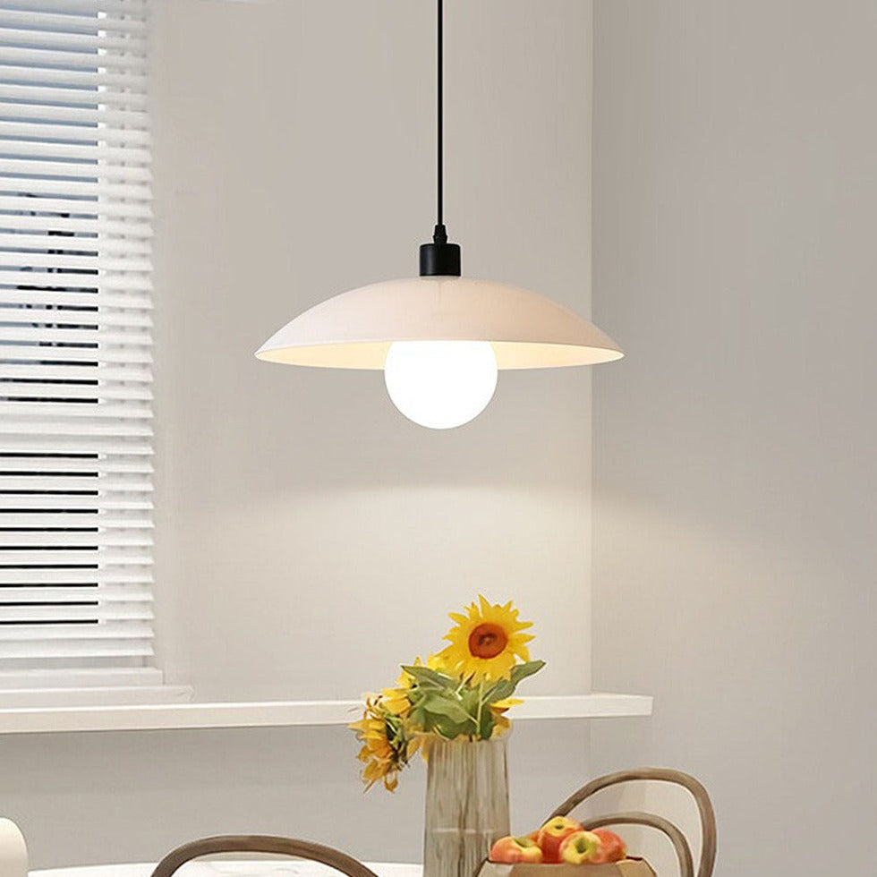 Suspension Minimaliste en Verre Blanc – Lampe Moderne à Design Épuré