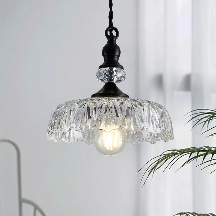 Suspension Murale Mini-Kücheninsel en Verre et Métal – Style Rétro Élégant