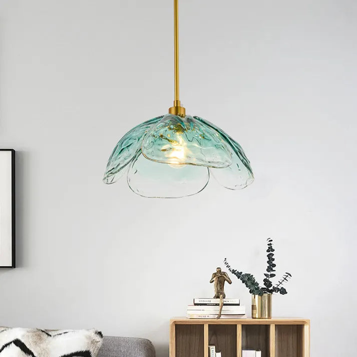 Suspension Fleurie Créative pour Table de Nuit – Éclairage Élégant en Verre pour Chambre et Salon