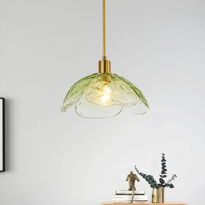 Suspension Fleurie Créative pour Table de Nuit – Éclairage Élégant en Verre pour Chambre et Salon