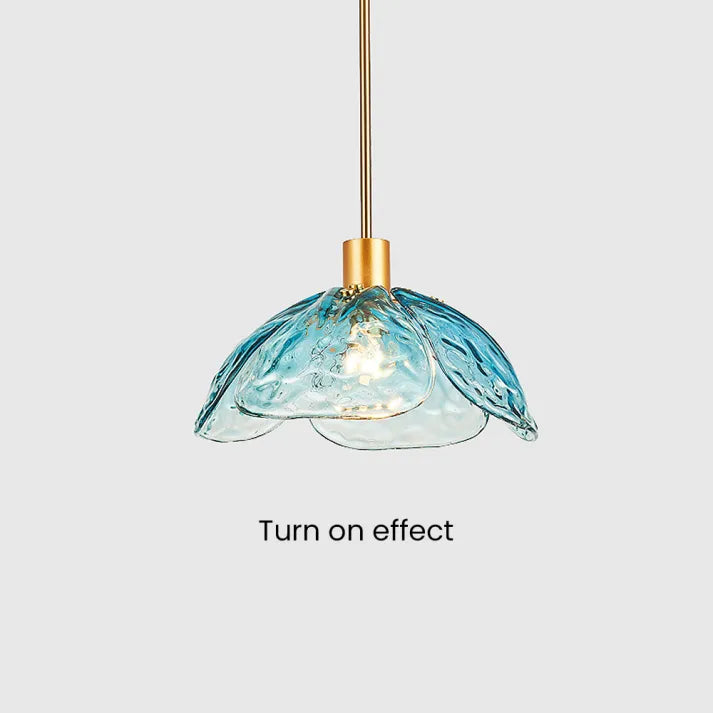 Suspension Fleurie Créative pour Table de Nuit – Éclairage Élégant en Verre pour Chambre et Salon