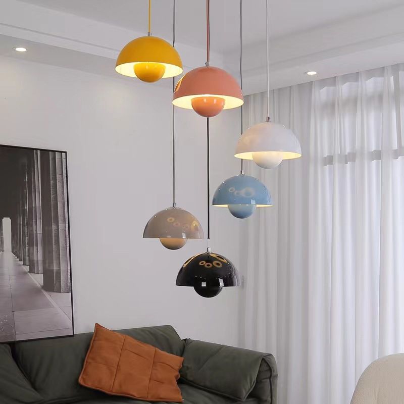 Suspension Auroraglo V2 - Lampe Moderne en Forme de Pot de Fleurs pour Chambre, Éclairage LED, Design Scandinave