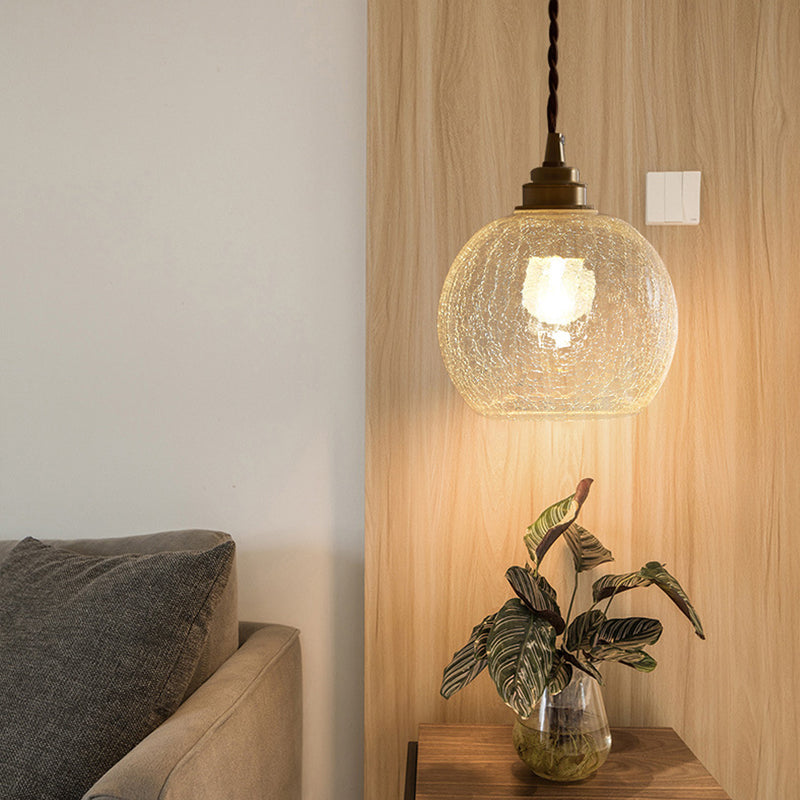 Lampe Suspendue en Verre Transparent LED – Applique Moderne Style Nordique