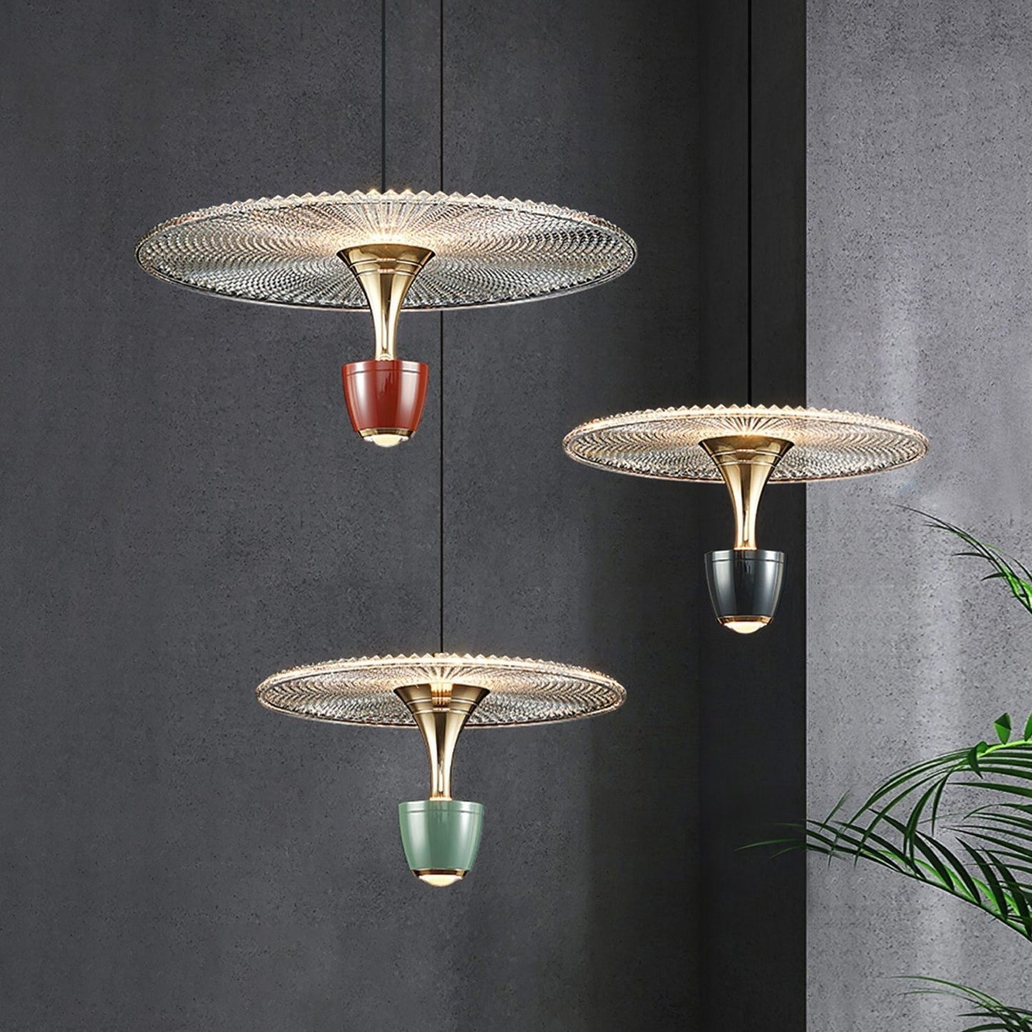 Suspension LED Moderne en Forme de Disque – Lampe Élégante pour Salon et Cuisine