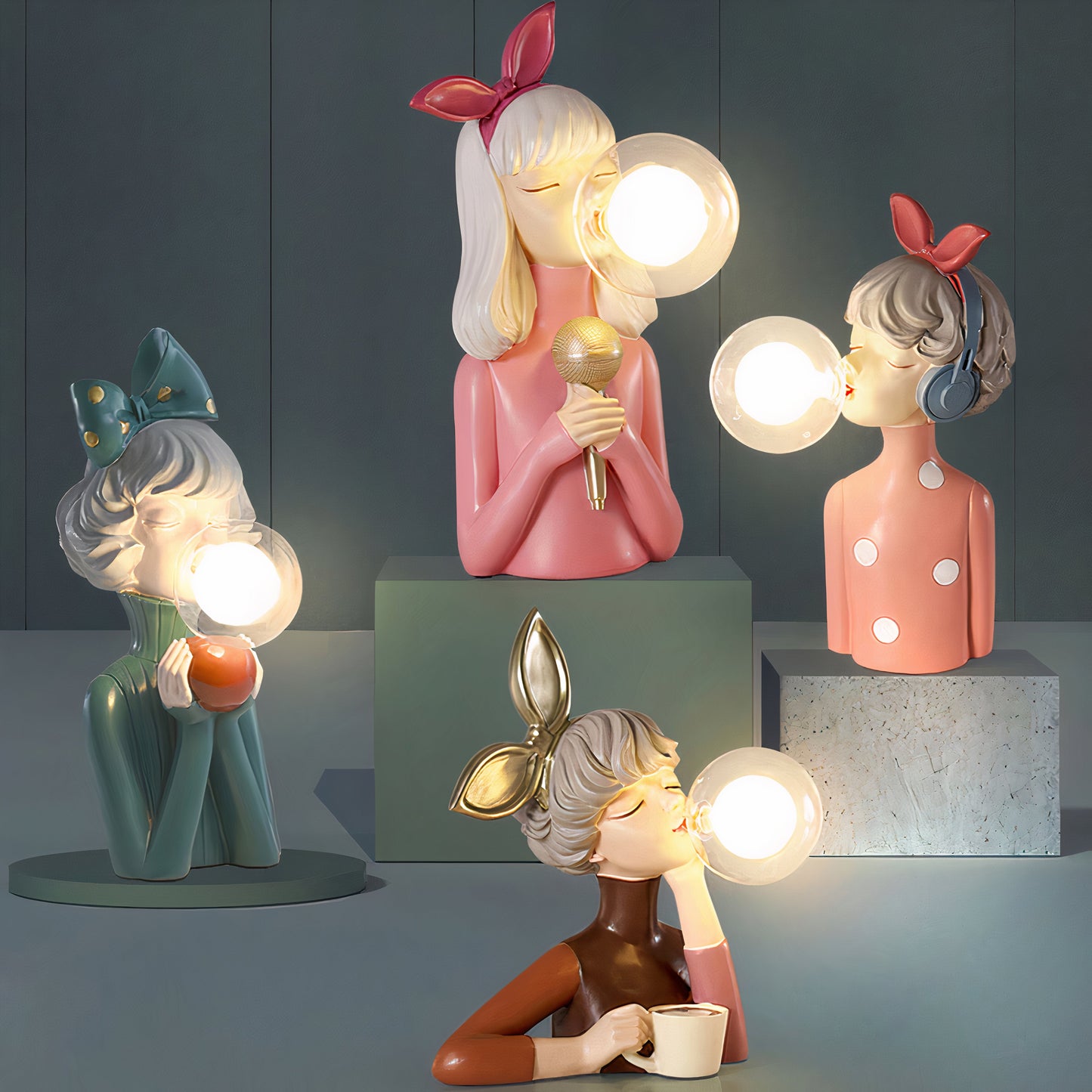 Lampe de Table Artisan Sisters – Élégance Artisanale en Bois et Textile