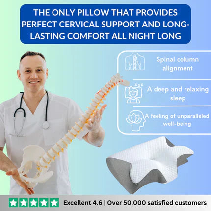 Oreiller Cervical à Mémoire de Forme – Un Sommeil Réparateur Sans Douleurs