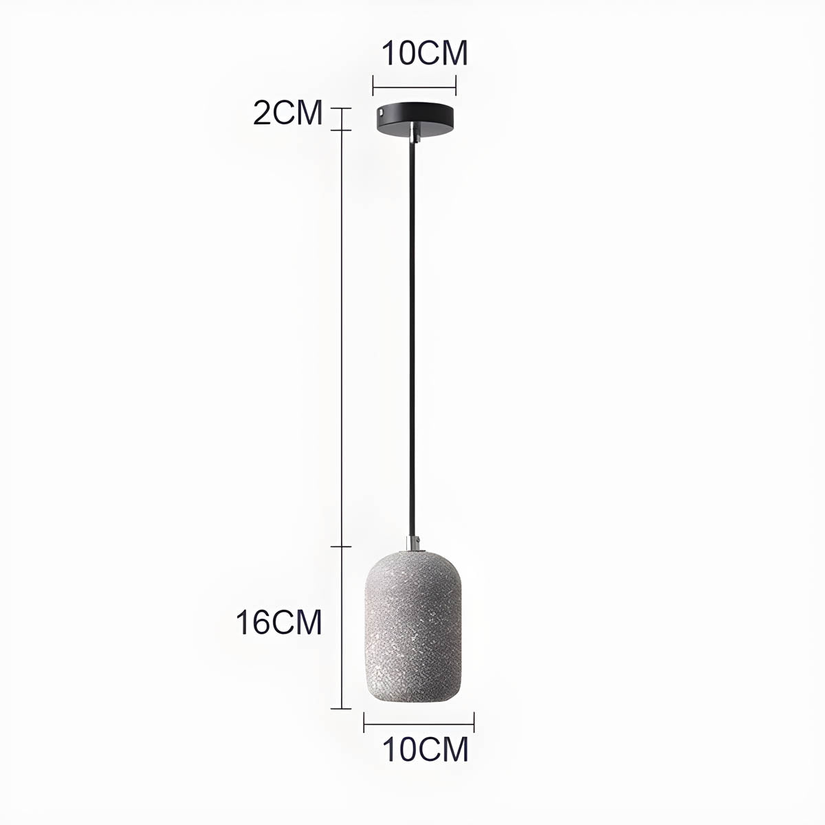 Lampe Pendante Ferro Industrielle en Zement et Verre - Éclairage Moderne pour Intérieur
