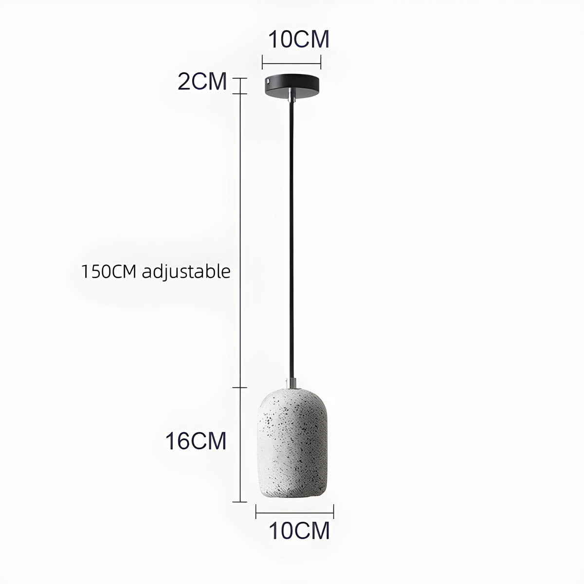 Lampe Pendante Ferro Industrielle en Zement et Verre - Éclairage Moderne pour Intérieur