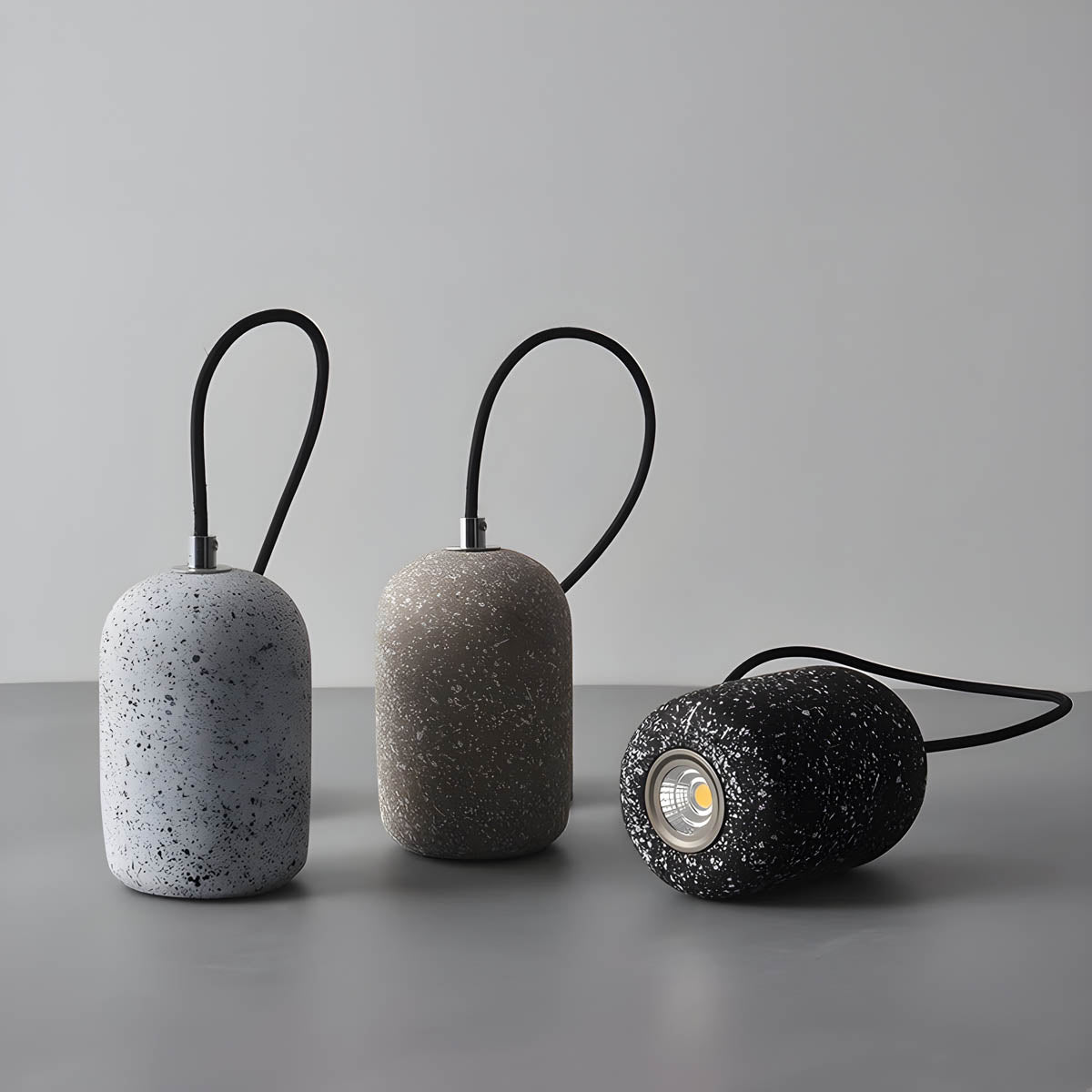 Lampe Pendante Ferro Industrielle en Zement et Verre - Éclairage Moderne pour Intérieur