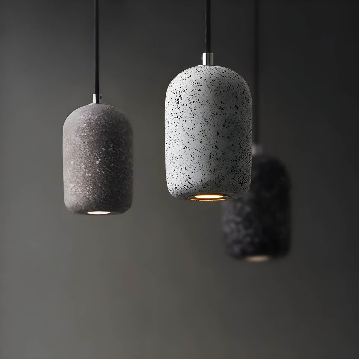 Lampe Pendante Ferro Industrielle en Zement et Verre - Éclairage Moderne pour Intérieur