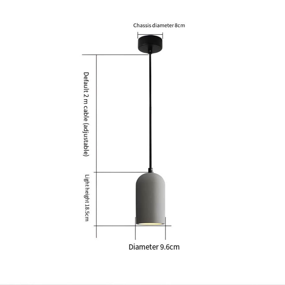 Suspension Moderne en Béton FORGI - Lampe Industrielle LED Design
