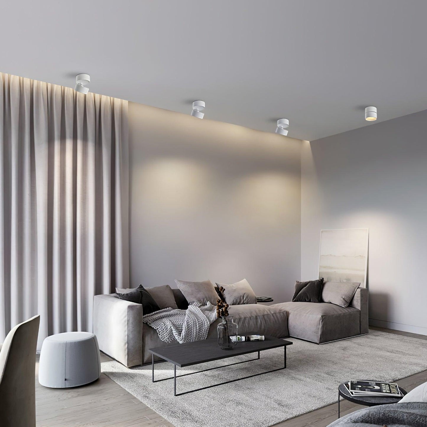 Lampe Plafonnier Surface LED Réglable - Éclairage Moderne pour Œuvres d'Art