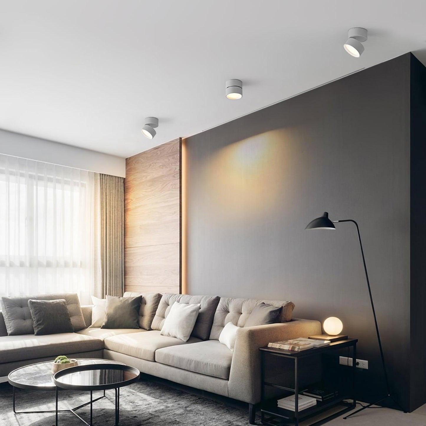 Lampe Plafonnier Surface LED Réglable - Éclairage Moderne pour Œuvres d'Art