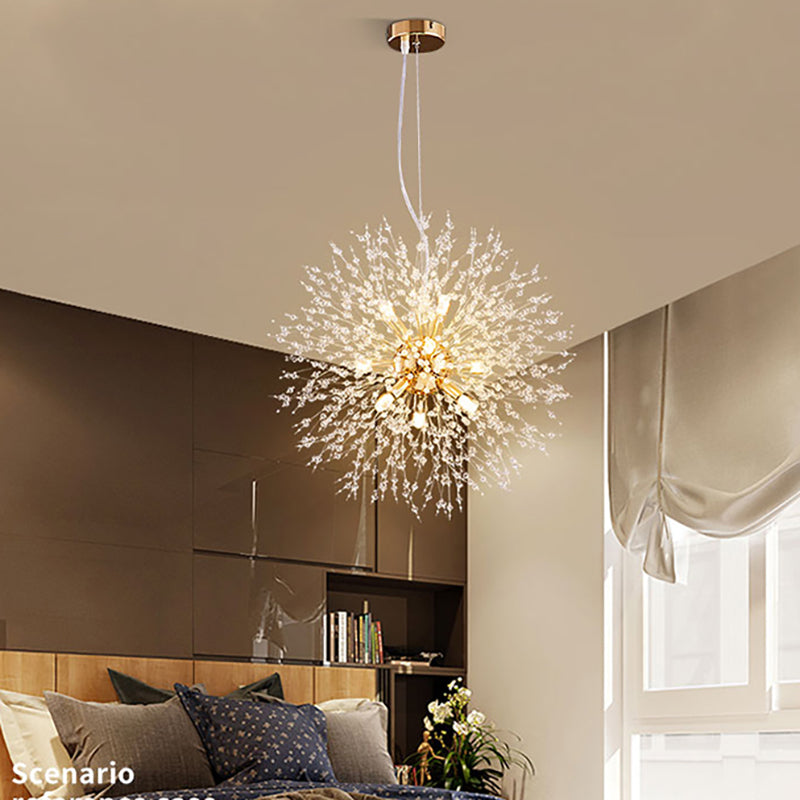 Suspension LED en Cristal – Design Moderne Inspiré du Pissenlit pour Salon et Restaurant