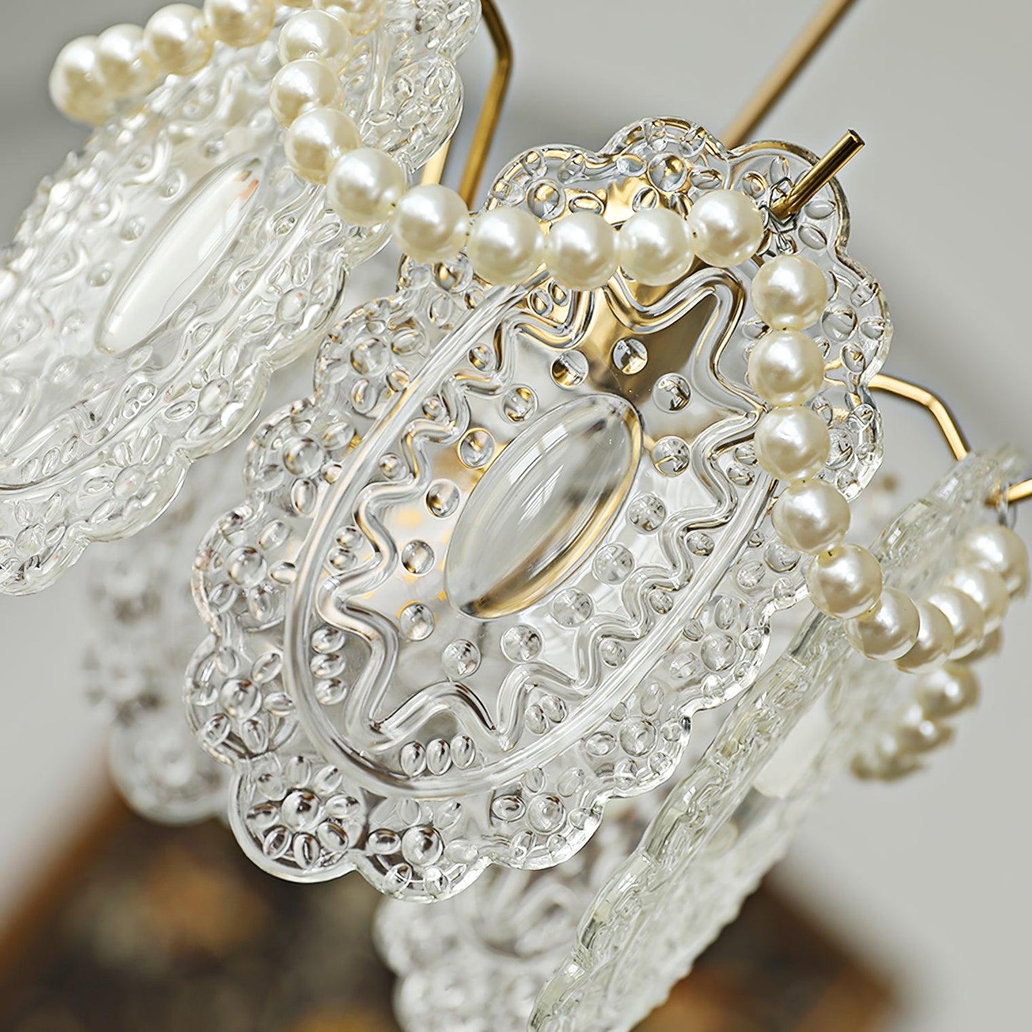 Suspension Luminaire en Verre Floral – Élégant et Raffiné, Design Naturel, LED Compatible