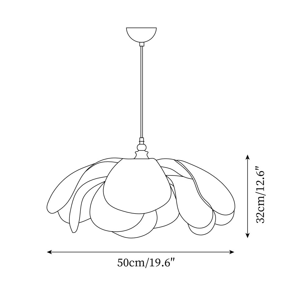 Florina Pendelleuchte – Elegante Blumen-Inspiration, Modernes Design, E26/E27 Fassung, LED Kompatibel