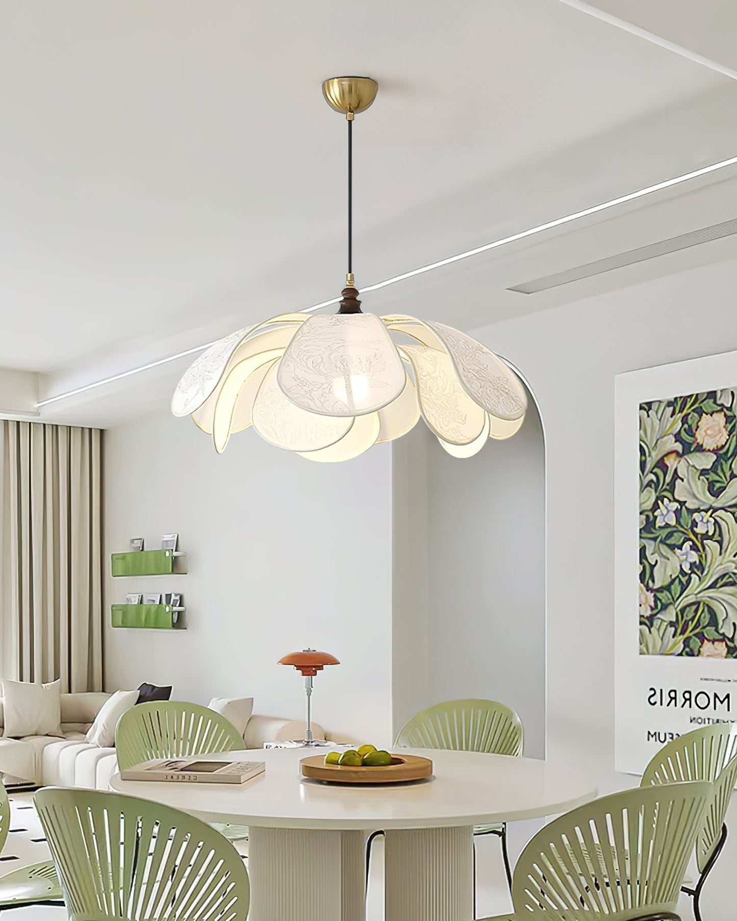 Florina Pendelleuchte – Elegante Blumen-Inspiration, Modernes Design, E26/E27 Fassung, LED Kompatibel
