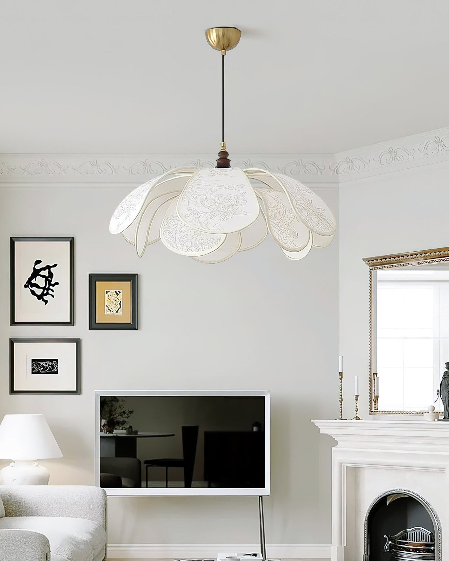 Florina Pendelleuchte – Elegante Blumen-Inspiration, Modernes Design, E26/E27 Fassung, LED Kompatibel