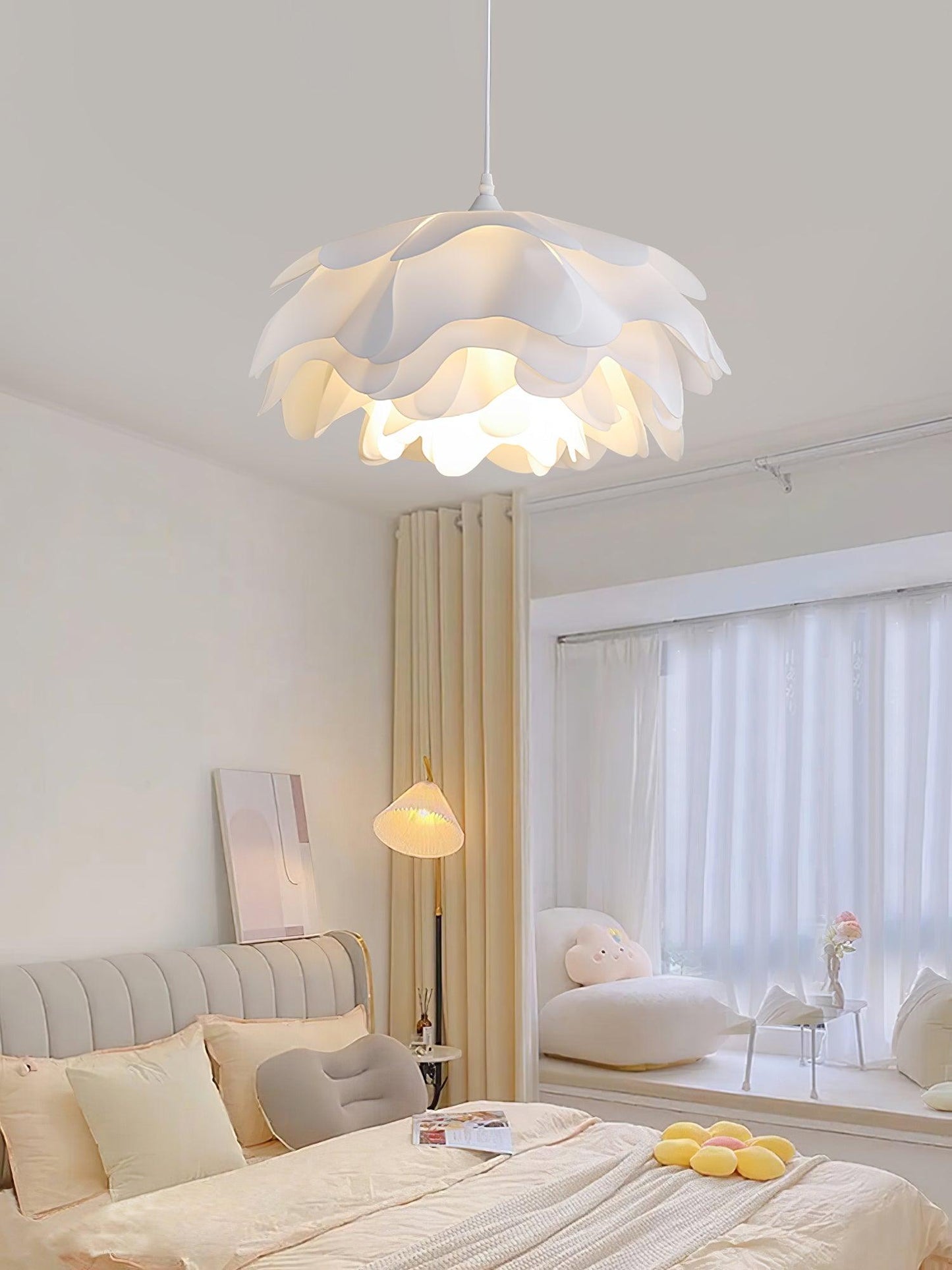 Lampe Pendante Blanche en Forme de Fleur – LED