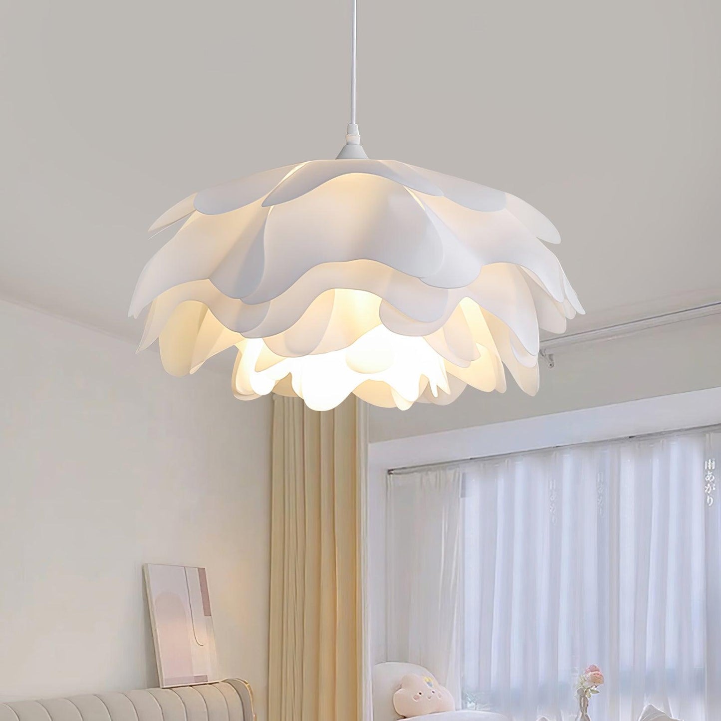 Lampe Pendante Blanche en Forme de Fleur – LED
