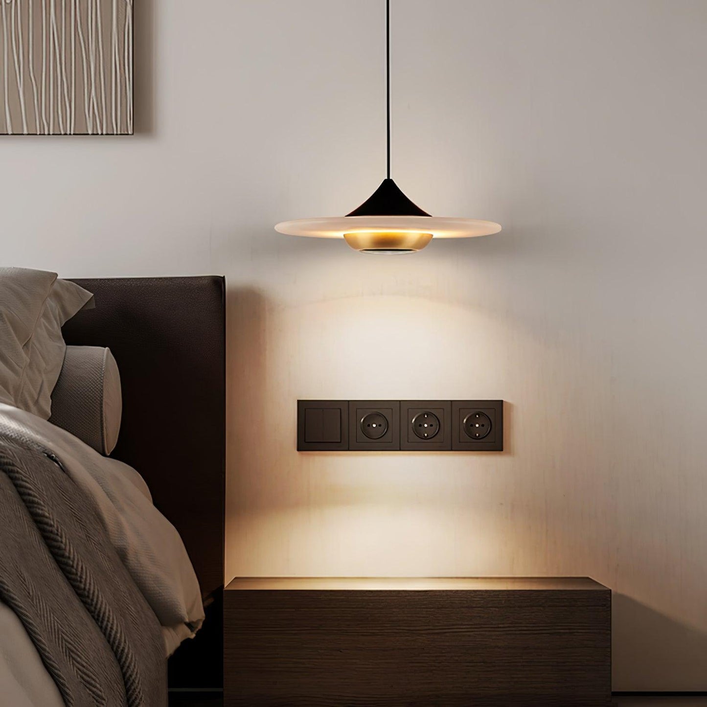 Suspension MarbleGlow – Design Moderne & Éclairage LED Intégré