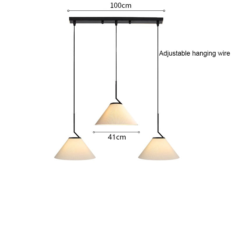 Suspension Nordic Plissée Crème – Design Scandinave Élégant en Tissu LED