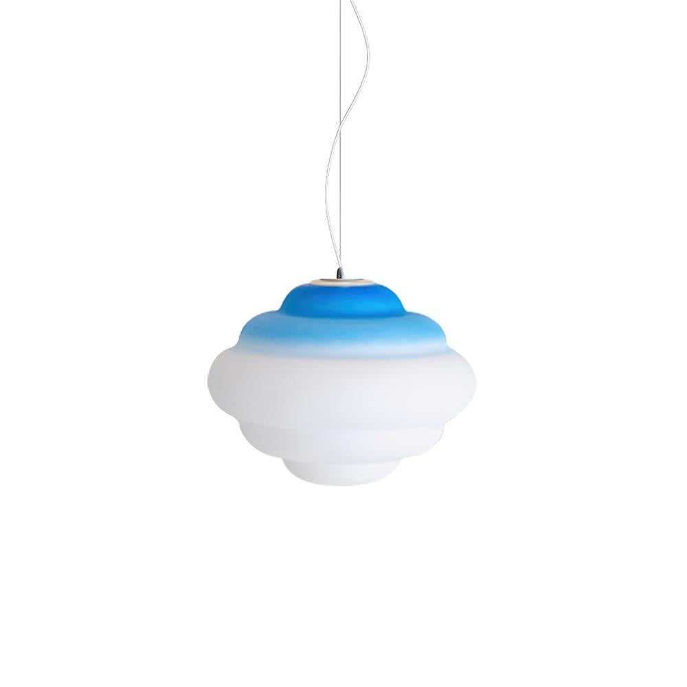 Suspension Gradient Cloudy en Verre Mat - Éclairage LED Décoratif Coloré