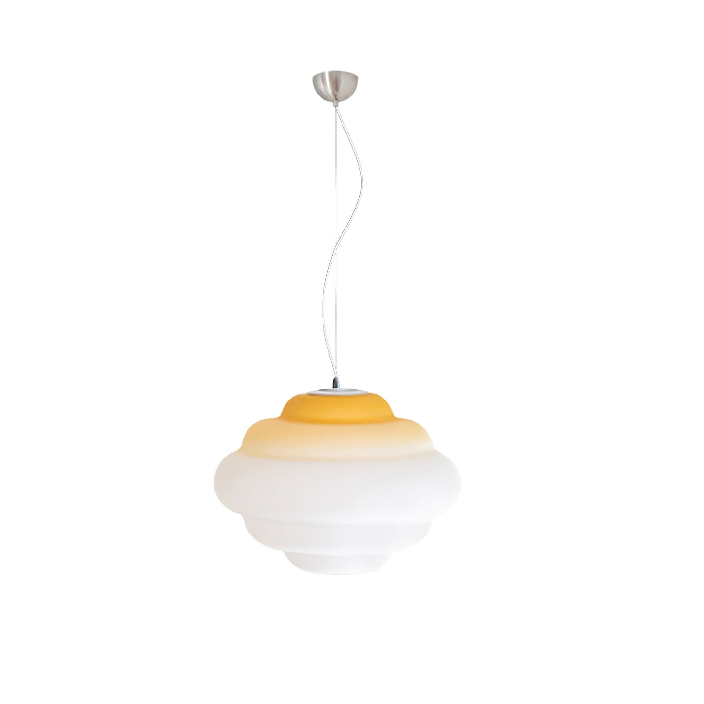 Suspension Gradient Cloudy en Verre Mat - Éclairage LED Décoratif Coloré