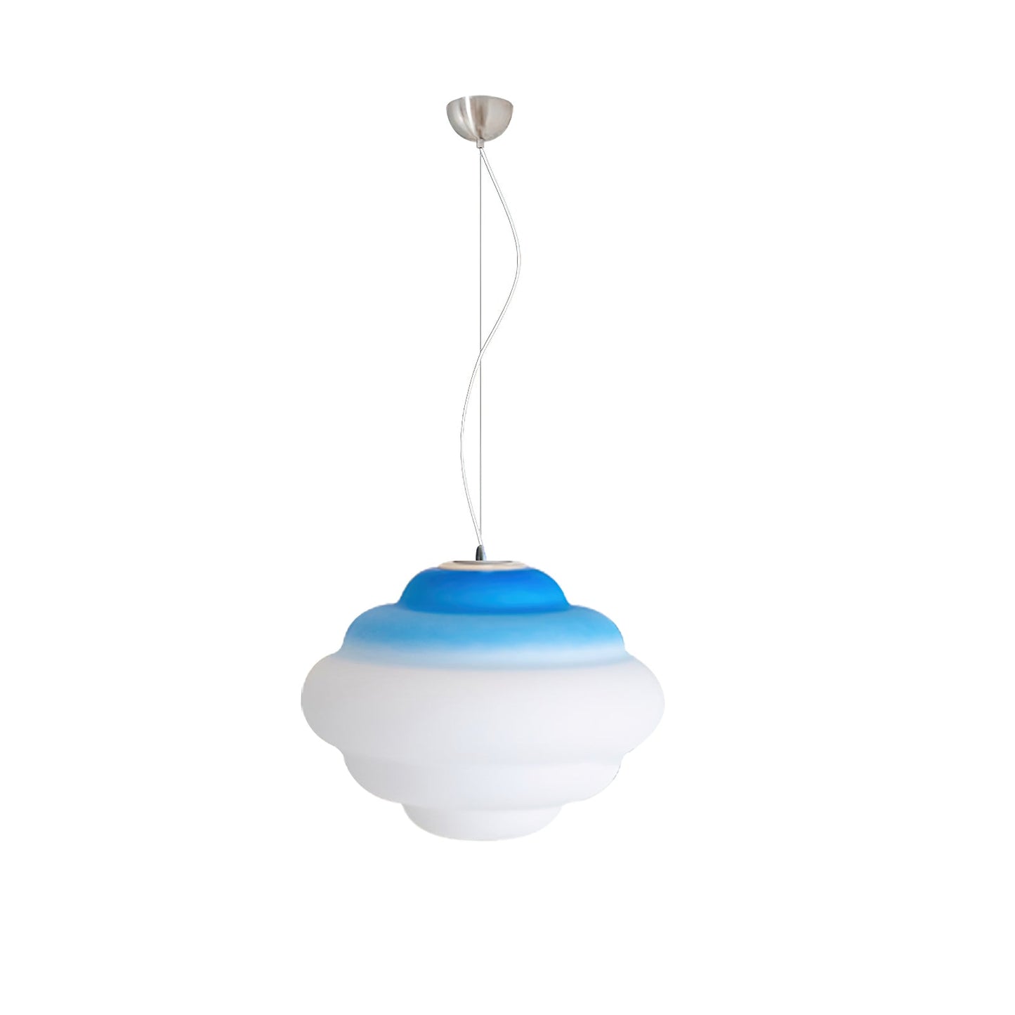 Suspension Gradient Cloudy en Verre Mat - Éclairage LED Décoratif Coloré