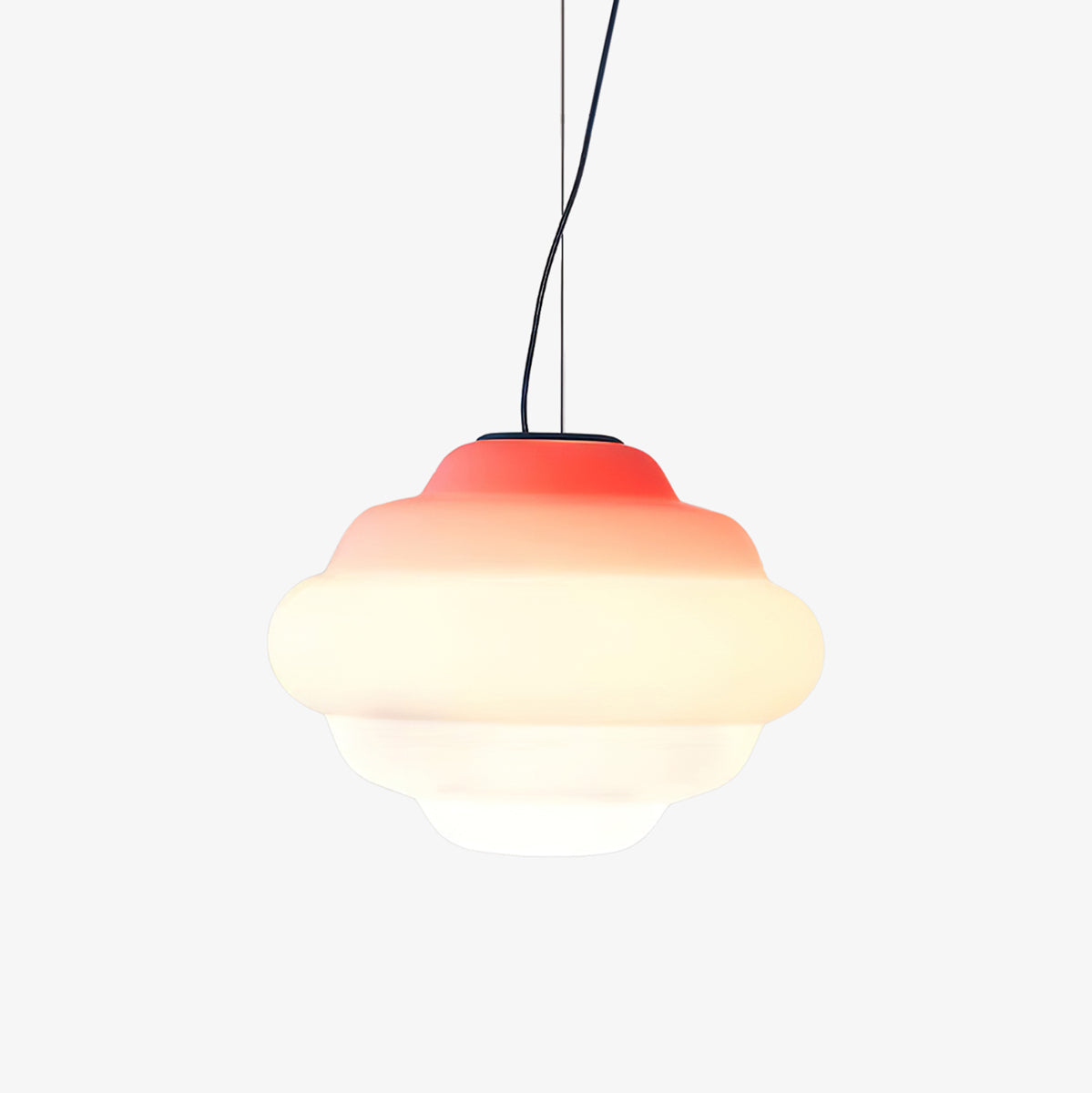 Suspension Gradient Cloudy en Verre Mat - Éclairage LED Décoratif Coloré