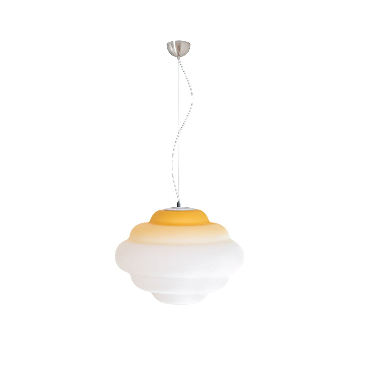 Suspension Gradient Cloudy en Verre Mat - Éclairage LED Décoratif Coloré